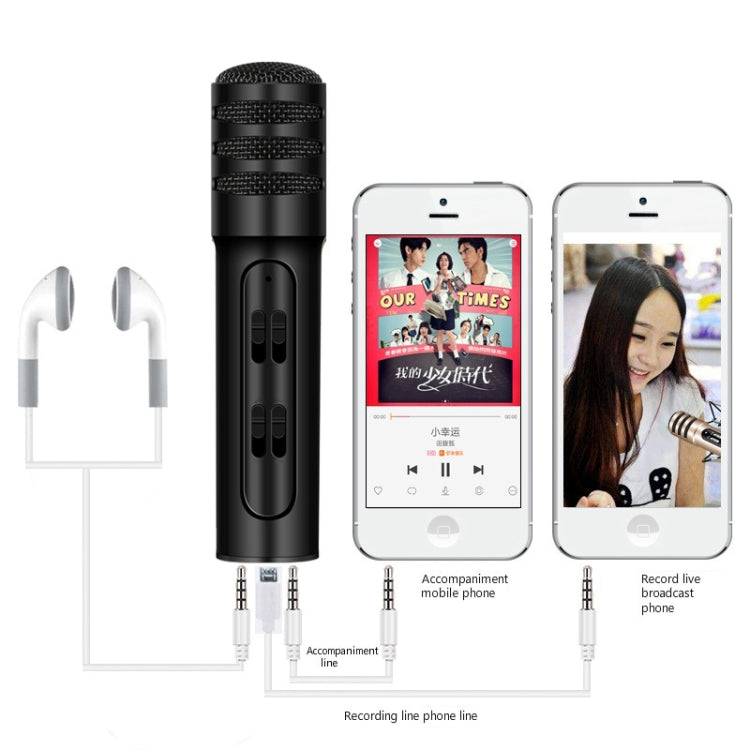 Micro Thu Âm BGN-C7 Condenser Microphone Hai Điện Thoại Di Động Karaoke Hát Trực Tiếp Micro Có Card Âm Thanh Tích Hợp