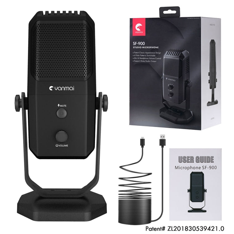 Micro Thu Âm Studio Đa Chức Năng Yanmai SF-900 Bốn Hướng Có Chân Đế Bàn