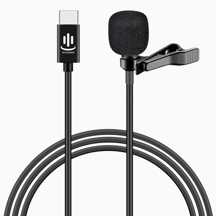 Micro lavalier tụ điện giảm tiếng ồn thông minh YICHUANG YC-LM10 USB-C / Type-C, chiều dài cáp: 1.5m, YC-LM10