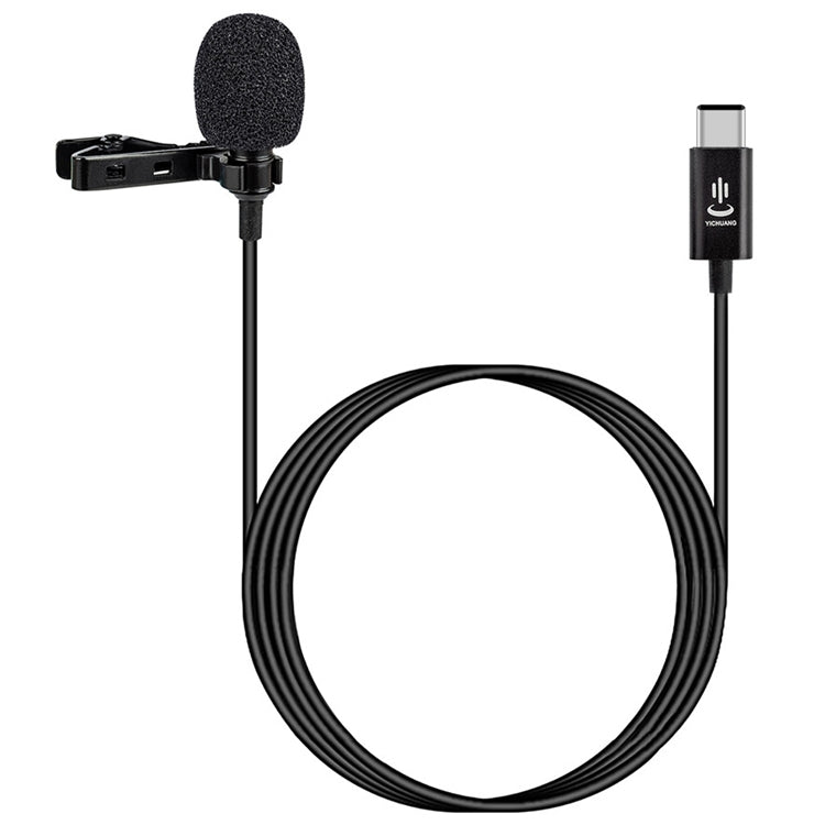 Micro lavalier tụ điện giảm tiếng ồn thông minh YICHUANG YC-LM10 USB-C / Type-C, chiều dài cáp: 1.5m, YC-LM10