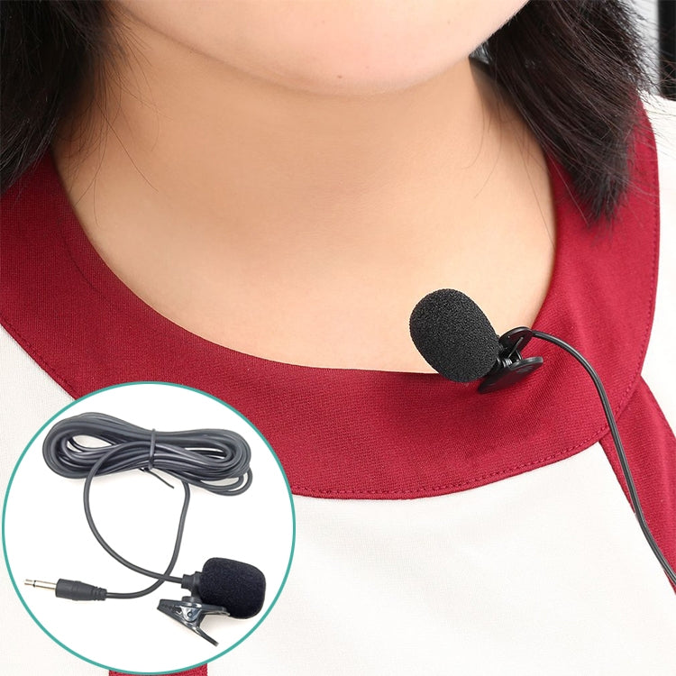 ZJ002MR Mono Cắm Thẳng 3.5mm Micro Không Dây Dẫn Hướng Dẫn Viên Du Lịch Loa Phát Thanh Micro Có Dây Lavalier, Chiều dài: 3m, Mono 3.5mm