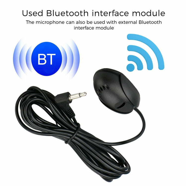 ZJ010MR Mono Cắm Góc 2.5mm Micro Ngoài Dán Loa Định Vị GPS Xe Hơi Bluetooth, Chiều dài: 3m, 2.5mm