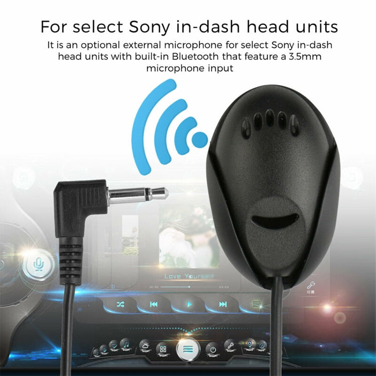 ZJ010MR Mono Cắm Góc 2.5mm Micro Ngoài Dán Loa Định Vị GPS Xe Hơi Bluetooth, Chiều dài: 3m, 2.5mm