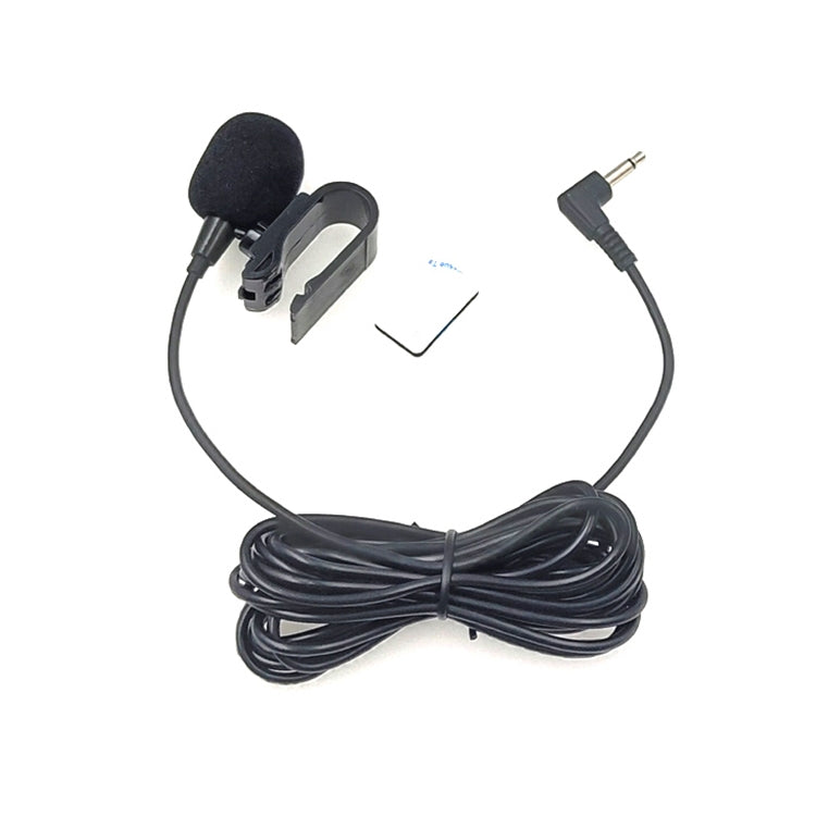 Microphone Lavalier Mono kẹp dán ZJ025MR cho GPS ô tô / âm thanh DVD hỗ trợ Bluetooth, chiều dài cáp: 3m, jack 2.5mm góc 90 độ, jack 2.5mm góc mono