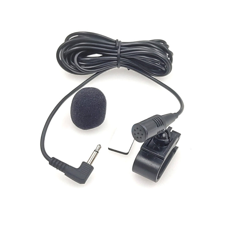 Microphone Lavalier Mono kẹp dán ZJ025MR cho GPS ô tô / âm thanh DVD hỗ trợ Bluetooth, chiều dài cáp: 3m, jack 3.5mm góc 90 độ, jack 3.5mm góc mono