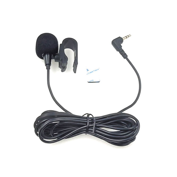 Microphone Lavalier Stereo kẹp dán ZJ025MR cho GPS ô tô / âm thanh DVD hỗ trợ Bluetooth, chiều dài cáp: 3m, jack 2.5mm góc 90 độ, jack 2.5mm góc stereo