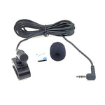 Microphone Lavalier Stereo kẹp dán ZJ025MR cho GPS ô tô / âm thanh DVD hỗ trợ Bluetooth, chiều dài cáp: 3m, jack 3.5mm góc 90 độ, jack 3.5mm góc stereo