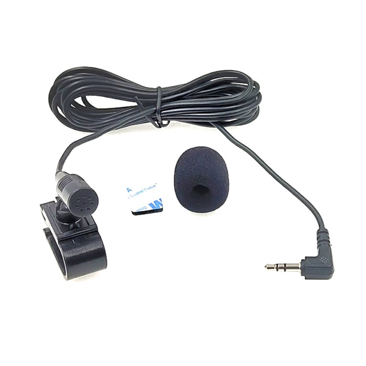 Microphone Lavalier Stereo kẹp dán ZJ025MR cho GPS ô tô / âm thanh DVD hỗ trợ Bluetooth, chiều dài cáp: 3m, jack 3.5mm góc 90 độ, jack 3.5mm góc stereo