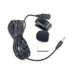 Microphone Lavalier Mono jack 3.5mm kẹp dán ZJ025MR cho GPS ô tô / âm thanh DVD hỗ trợ Bluetooth, chiều dài cáp: 3m, jack 3.5mm stereo