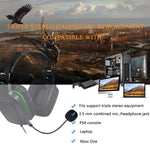 ZJ033MR-03 Tai nghe chơi game cắm thẳng 3.5mm stereo dài 19cm, micro thu âm trực tiếp, cáp stereo thẳng 19cm
