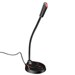 Microphone máy tính USB uốn cong 360 độ không cần driver HXSJ F12, chiều dài cáp: 2.2m