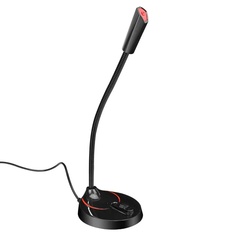 Microphone máy tính USB uốn cong 360 độ không cần driver HXSJ F12, chiều dài cáp: 2.2m
