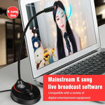 Microphone máy tính USB uốn cong 360 độ không cần driver HXSJ F12, chiều dài cáp: 2.2m