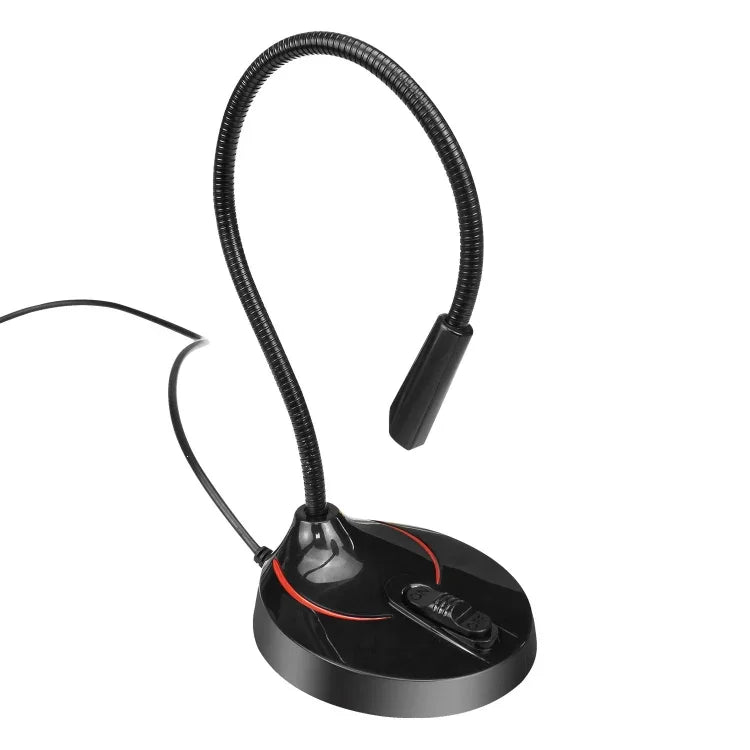 Microphone máy tính USB uốn cong 360 độ không cần driver HXSJ F12, chiều dài cáp: 2.2m