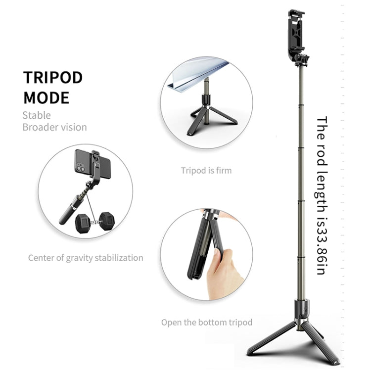 Chân đế tự sướng Bluetooth gập hợp kim nhôm L03, L03 Trắng, L03 Đen