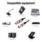 Dây cáp micro chống nhiễu 3 chân XLR đực sang XLR cái dài 5m, màu đỏ