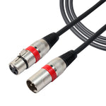 Dây cáp micro chống nhiễu 3 chân XLR đực sang XLR cái dài 1m, màu đỏ