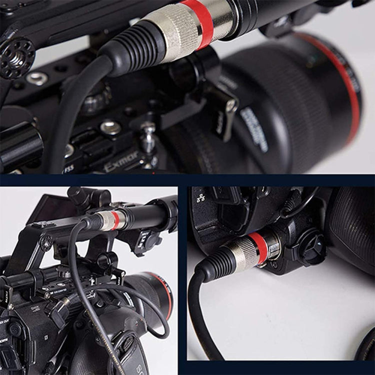 Dây cáp micro chống nhiễu 3 chân XLR đực sang XLR cái dài 1m, màu đỏ