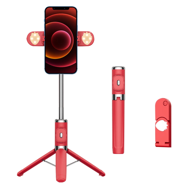 Gậy tự sướng chân máy điều khiển từ xa Bluetooth với đèn chiếu sáng kép, Đèn chiếu sáng kép (Đen), Đèn chiếu sáng kép (Xanh lá), Đèn chiếu sáng kép (Đỏ), Đèn chiếu sáng kép (Vàng)