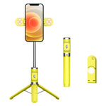 Gậy tự sướng chân máy điều khiển từ xa Bluetooth với đèn chiếu sáng kép, Đèn chiếu sáng kép (Đen), Đèn chiếu sáng kép (Xanh lá), Đèn chiếu sáng kép (Đỏ), Đèn chiếu sáng kép (Vàng)