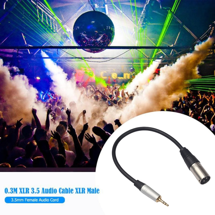 Dây cáp âm thanh 3.5mm đực sang XLR đực TC210KM173, Chiều dài: 0.3m, 3.5mm đực sang XLR đực