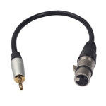 Dây cáp âm thanh 3.5mm đực sang XLR cái TC210KF183, Chiều dài: 0.3m, 3.5mm đực sang XLR cái