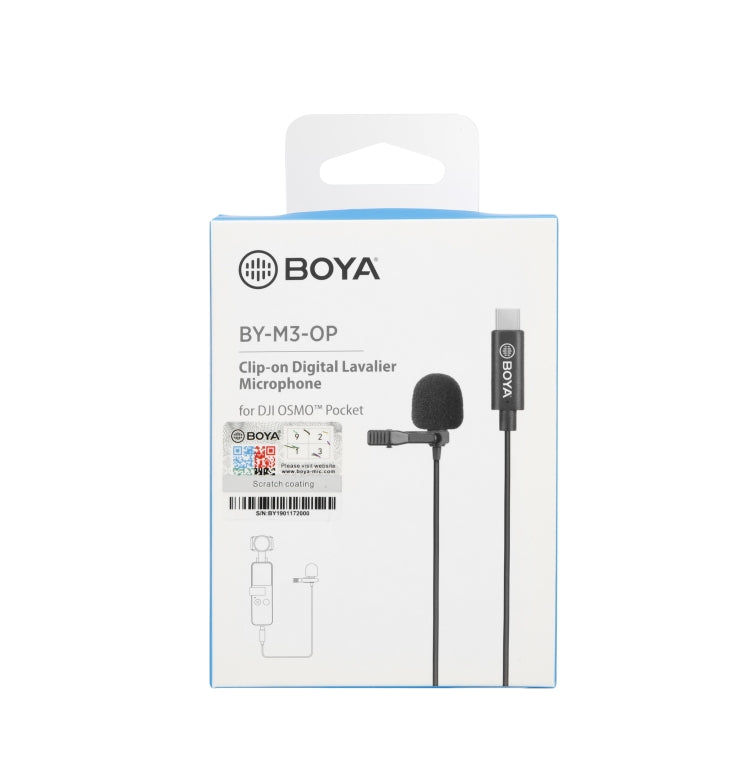 BOYA BY-M3-OP Microphone Lavalier kỹ thuật số kẹp cho DJI OSMO Pocket, BY-M3-OP