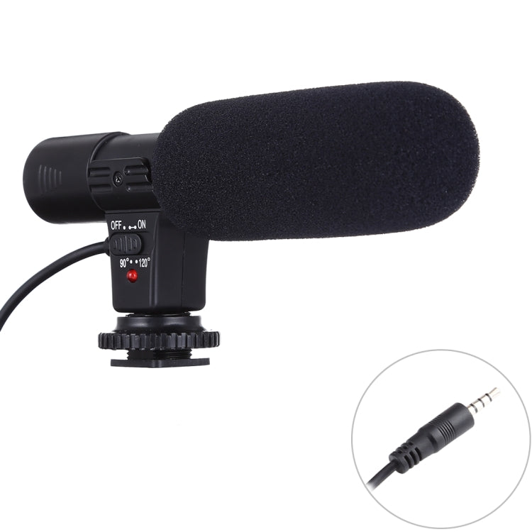 MIC-02 Microphone stereo âm thanh rõ ràng tần số 30-18000Hz cho điện thoại thông minh, Dài cáp: 28cm