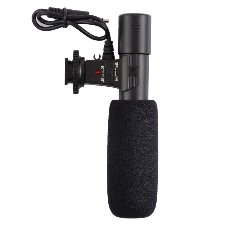 MIC-02 Microphone stereo âm thanh rõ ràng tần số 30-18000Hz cho điện thoại thông minh, Dài cáp: 28cm