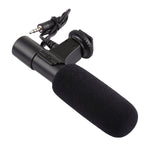 MIC-02 Microphone stereo âm thanh rõ ràng tần số 30-18000Hz cho điện thoại thông minh, Dài cáp: 28cm