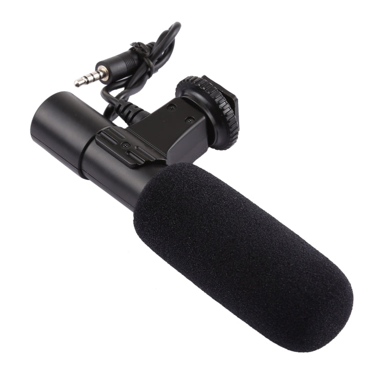 MIC-02 Microphone stereo âm thanh rõ ràng tần số 30-18000Hz cho điện thoại thông minh, Dài cáp: 28cm