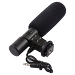 MIC-02 Microphone stereo âm thanh rõ ràng tần số 30-18000Hz cho điện thoại thông minh, Dài cáp: 28cm