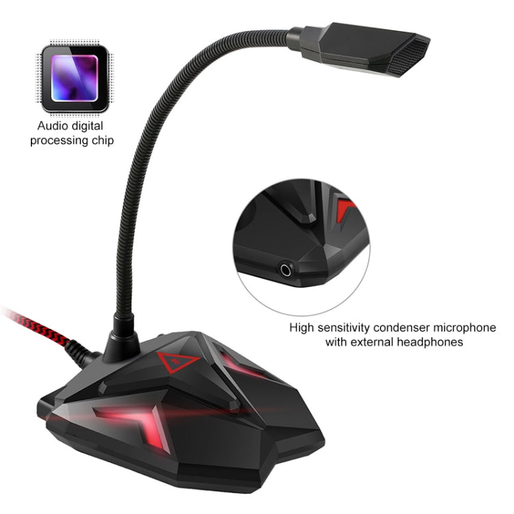 Microphone chơi game cảm ứng G55 có đèn báo LED