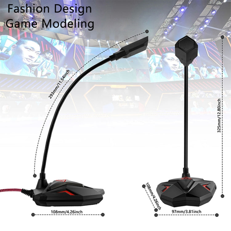 Microphone chơi game cảm ứng G55 có đèn báo LED