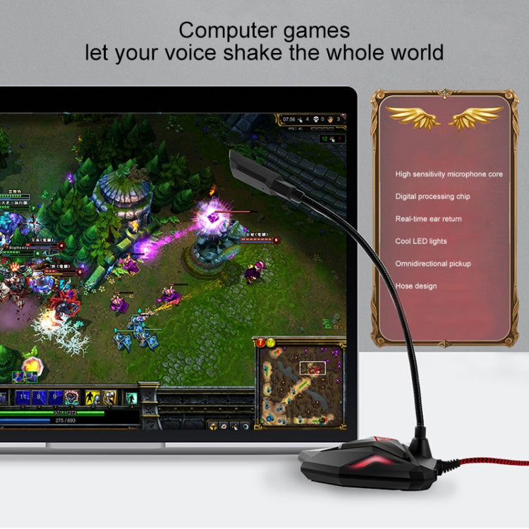 Microphone chơi game cảm ứng G55 có đèn báo LED