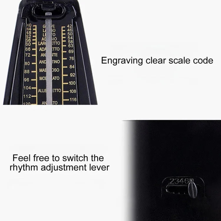 Piano Guitar Drum Violin Zither Universal Mechanical Metronome, Classic Version, Classic Version