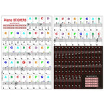 2 Miếng Dán Trong Suốt Thang Âm Nhạc Cho Bàn Phím Piano Điện Tử 88 / 61 / 54 / 49 Phím, 2 Miếng Dán Thang Âm Nhạc Trong Suốt