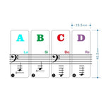 2 Miếng Dán Trong Suốt Thang Âm Nhạc Cho Bàn Phím Piano Điện Tử 88 / 61 / 54 / 49 Phím, 2 Miếng Dán Thang Âm Nhạc Trong Suốt