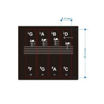 2 Miếng Dán Trong Suốt Thang Âm Nhạc Cho Bàn Phím Piano Điện Tử 88 / 61 / 54 / 49 Phím, 2 Miếng Dán Thang Âm Nhạc Trong Suốt