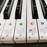 2 Miếng Dán Trong Suốt Thang Âm Nhạc Cho Bàn Phím Piano Điện Tử 88 / 61 / 54 / 49 Phím, 2 Miếng Dán Thang Âm Nhạc Trong Suốt