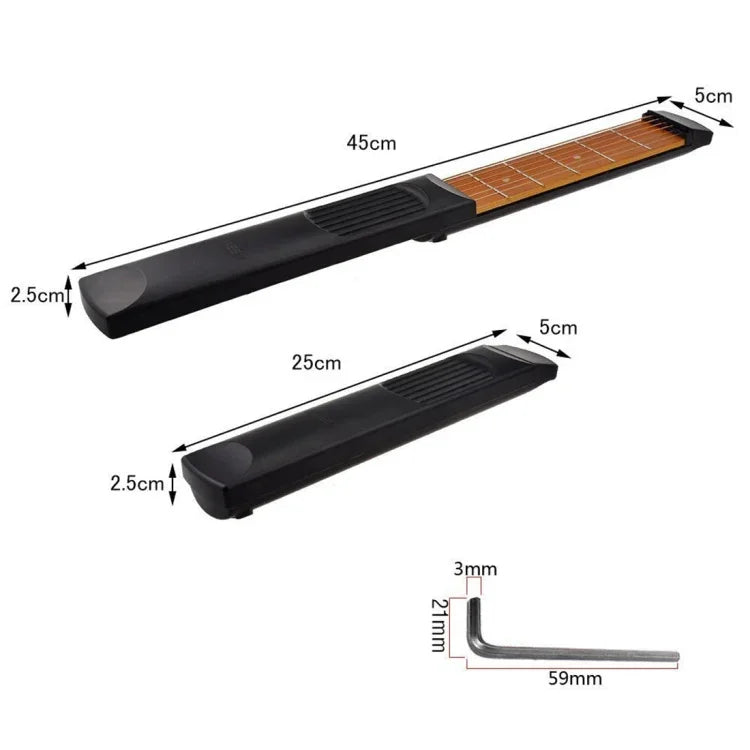 Dụng cụ thực hành hợp âm đàn guitar bỏ túi 6 phím cho người mới bắt đầu, Dụng cụ thực hành ngón tay 6 phím