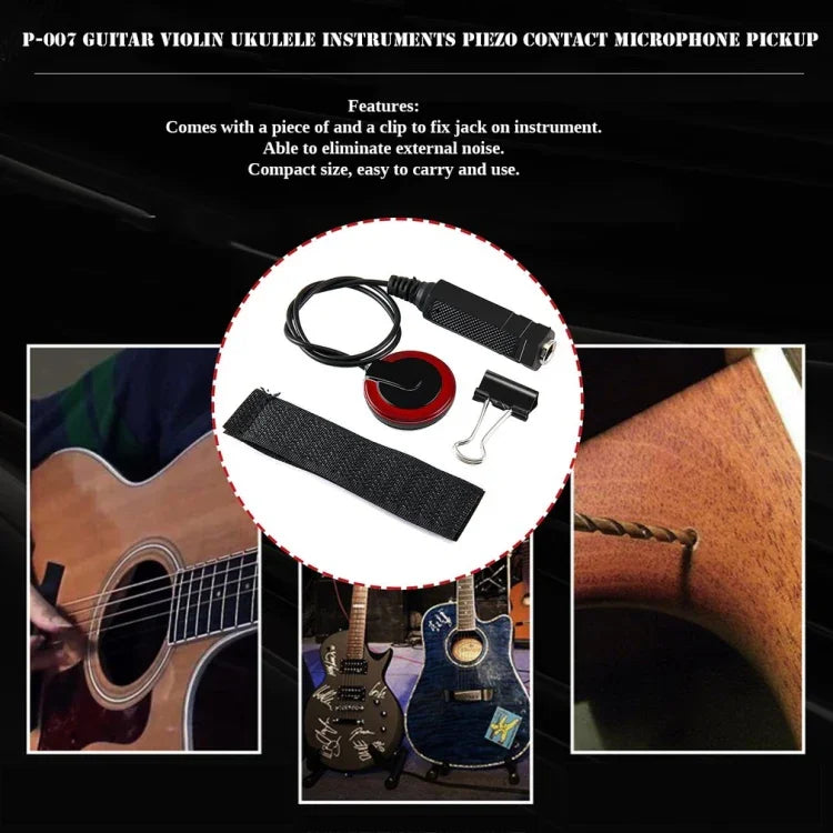 Bộ thu âm đa năng dán cho đàn guitar gỗ, Bộ thu âm đa năng dán