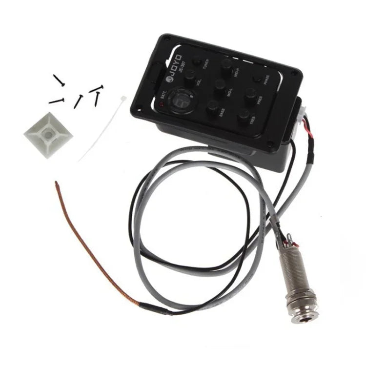 Bộ thu âm guitar JOYO JE-307 EQ 5 băng tần EQ guitar dân ca EQ guitar thùng Pickup Preamp Tuner kỹ thuật số điện tử, JE-307