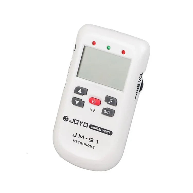 Máy đếm nhịp điện tử đa chức năng mini cầm tay JOYO JM-91 bộ tạo âm, tuner cho guitar, violin, ukulele, JM-91 (Trắng)