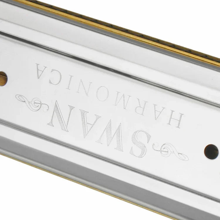 Harmonika đa âm 24 lỗ hai mặt Swan SW24-12A dành cho người mới bắt đầu, người lớn và trẻ em biểu diễn, SW24-12A harmonika đa âm 24 lỗ