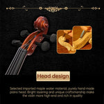 Đàn vi-ô-lông acoustic kích thước đầy đủ 4/4 làm thủ công bằng gỗ nguyên khối, Violin