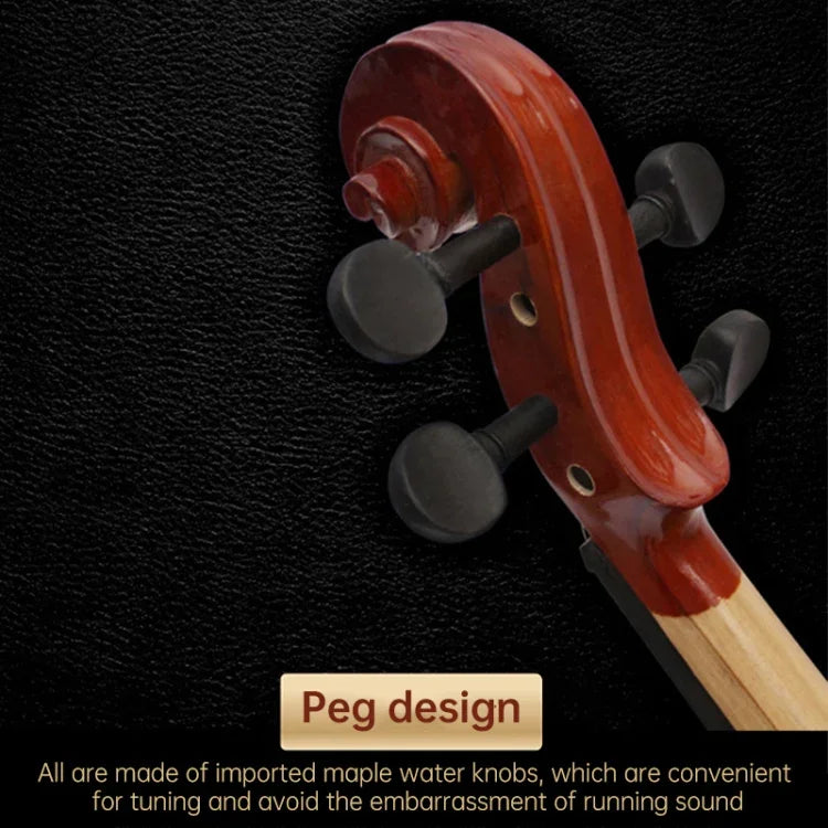 Đàn vi-ô-lông acoustic kích thước đầy đủ 4/4 làm thủ công bằng gỗ nguyên khối, Violin