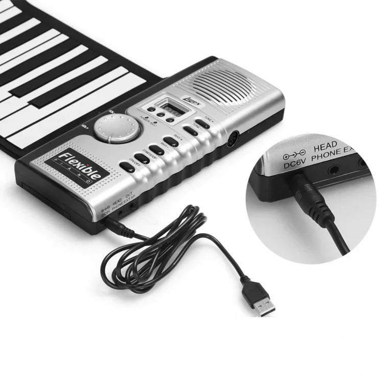 Đàn piano mềm điện tử cuộn dẻo 61 phím có loa, 61 phím