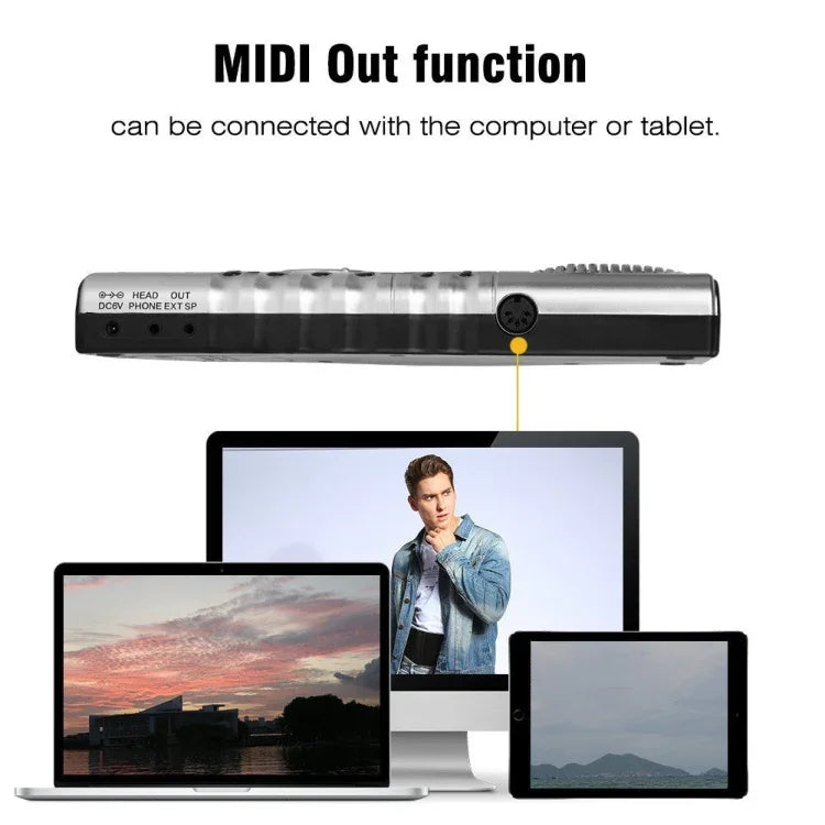 Đàn piano mềm điện tử cuộn dẻo 61 phím có loa, 61 phím