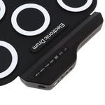 Trống điện tử USB cuộn tay bằng silicone di động, Trống điện tử USB (Đen), Trống điện tử (Xanh lá)